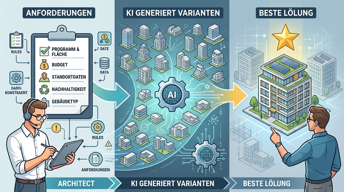 Generatives Design: Von Anforderungen über KI-Varianten zur besten Lösung