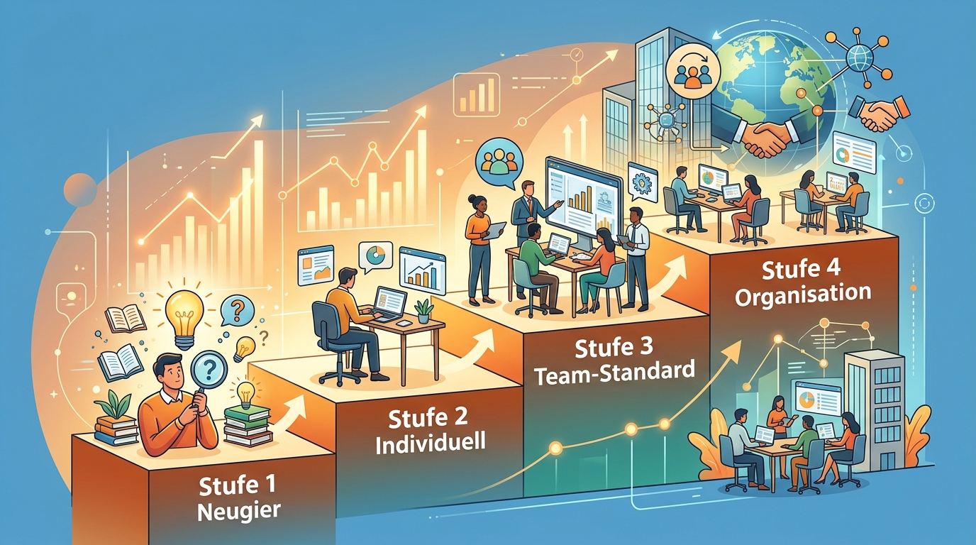 4 Reifegrade der KI-Kompetenz im Team