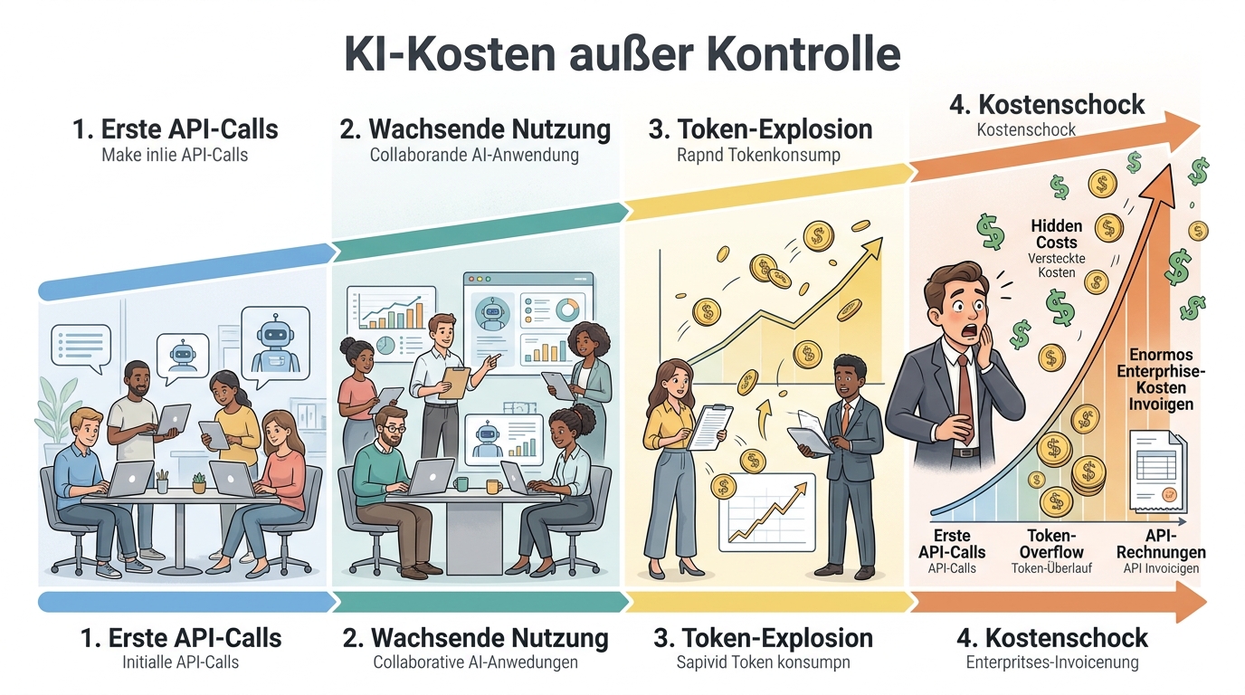 KI-Kosten außer Kontrolle — die versteckten Kostentreiber bei KI-APIs