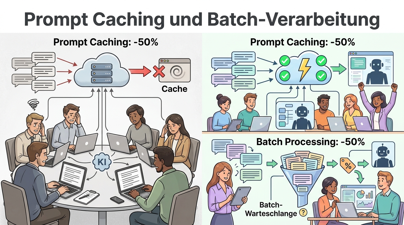 Prompt Caching und Batch-Verarbeitung — zwei Hebel für massive Kostensenkung