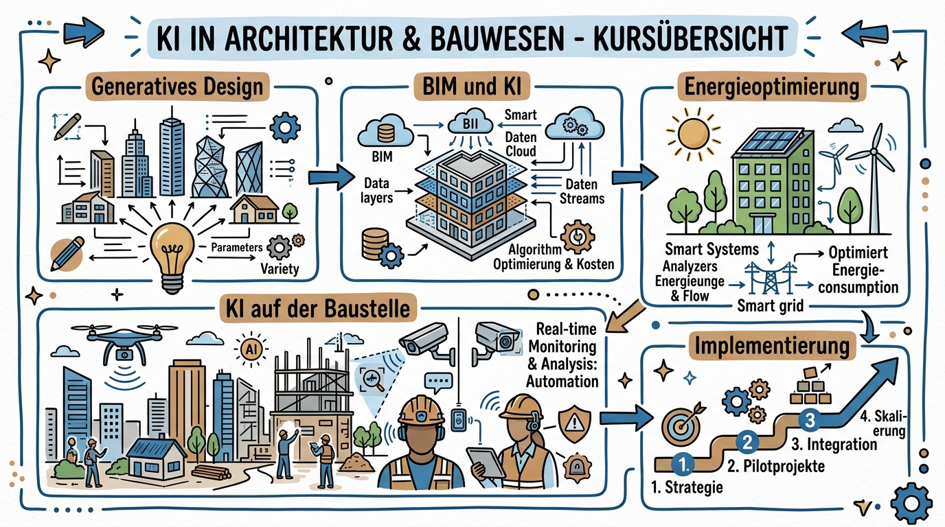 KI in Architektur und Bauwesen - Sketchnote