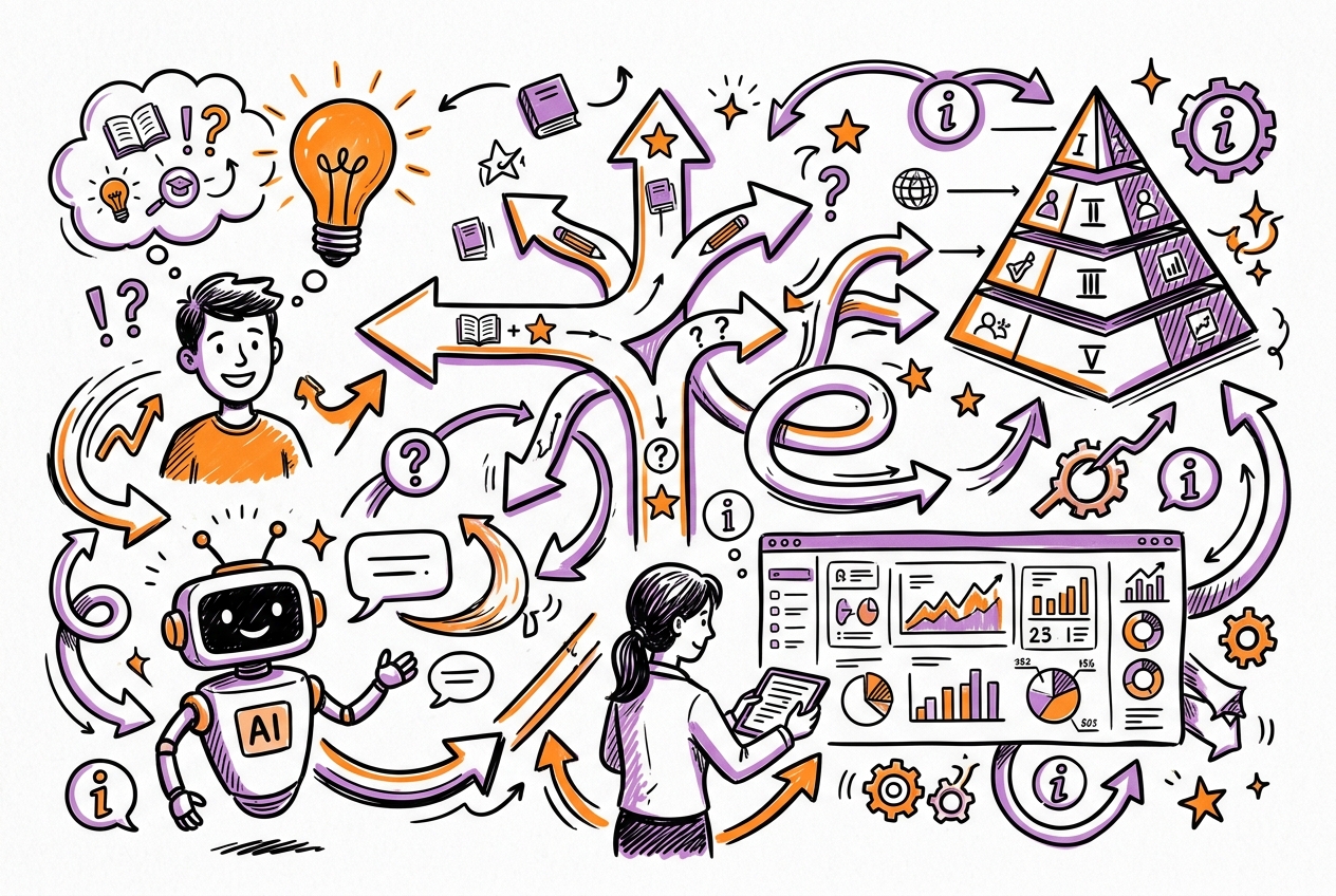 KI-gestütztes Lernen: Adaptive Bildung der Zukunft - Sketchnote