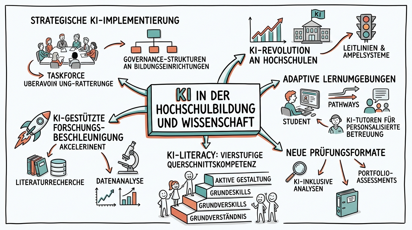 KI in der Hochschulbildung und Wissenschaft - Sketchnote