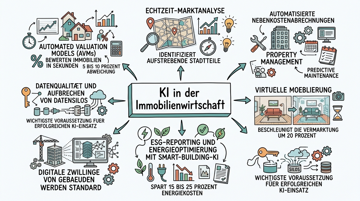 KI in der Immobilienwirtschaft - Sketchnote