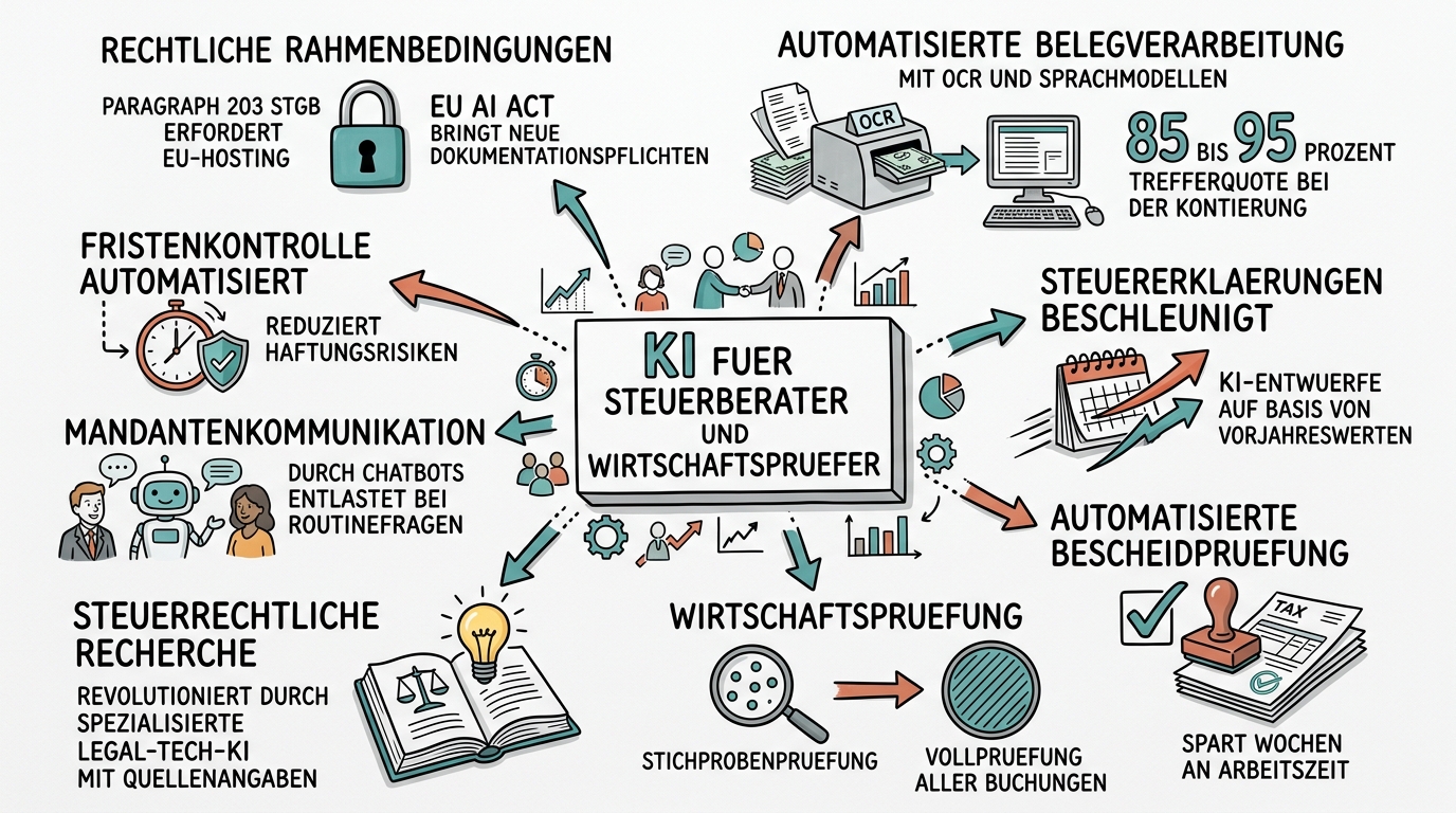 KI für Steuerberater und Wirtschaftsprüfer - Sketchnote