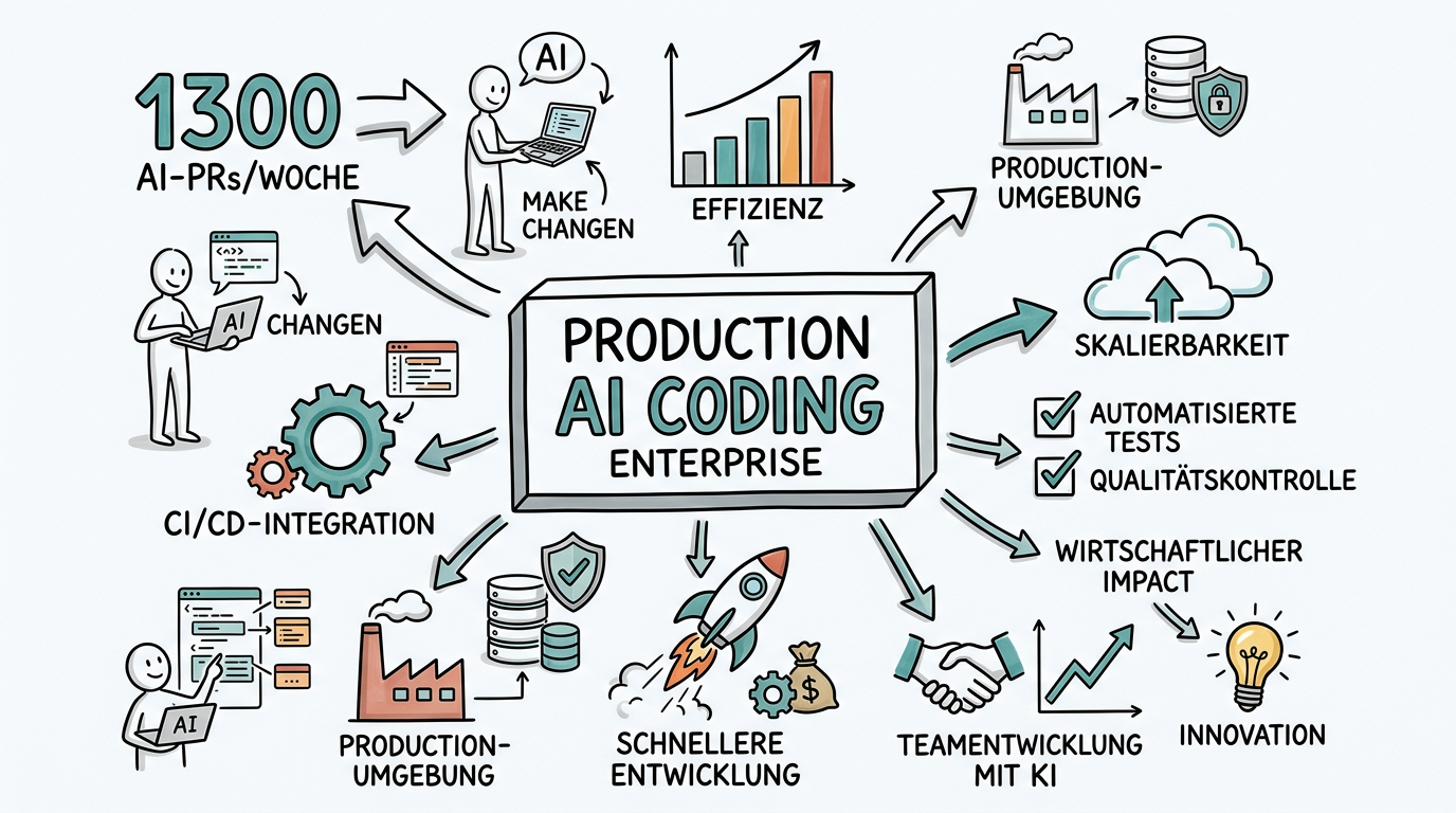 Production AI Coding: Enterprise-Scale Agent-Systeme - Sketchnote