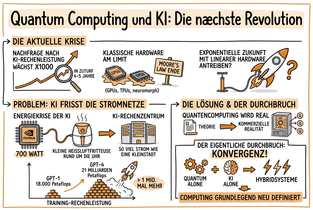 Quantum Computing und KI: Die nächste Revolution - Sketchnote
